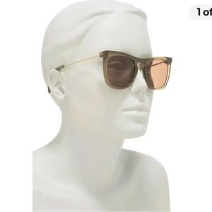 Celine CL40020I 40020I Sunglasses Crystal Olive Green Gold 57J Authentic 51mm